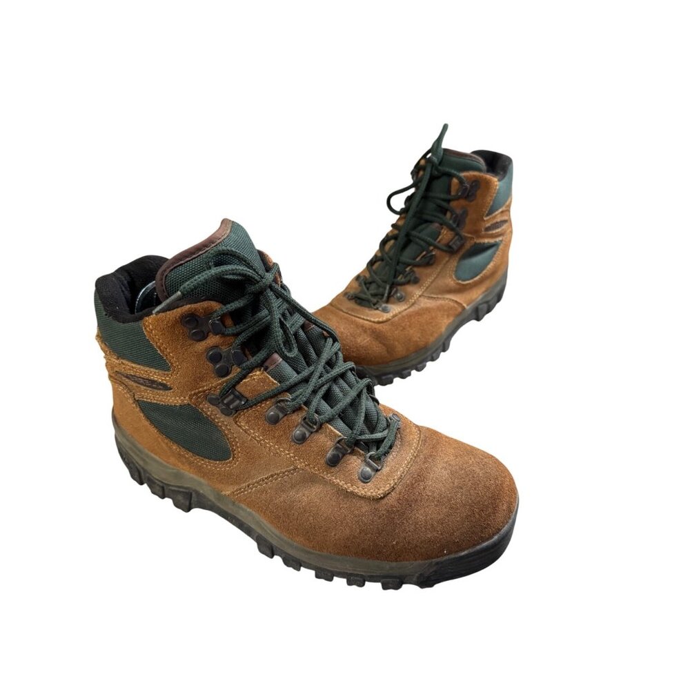 Merrell Eagle Tan Green Men's Outdoor Hiking Boots Size 9.5